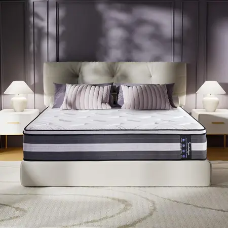 14 Inches Hybrid Mattress Cal King Size Mattress Medium Firm